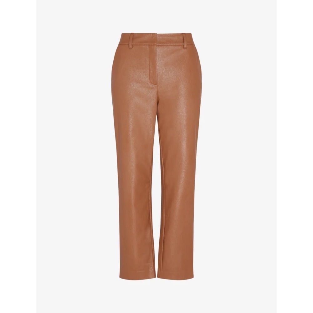 Commando Faux Leather 7/8 Cropped Trouser Pants NWT Cocoa Tan Brown S M